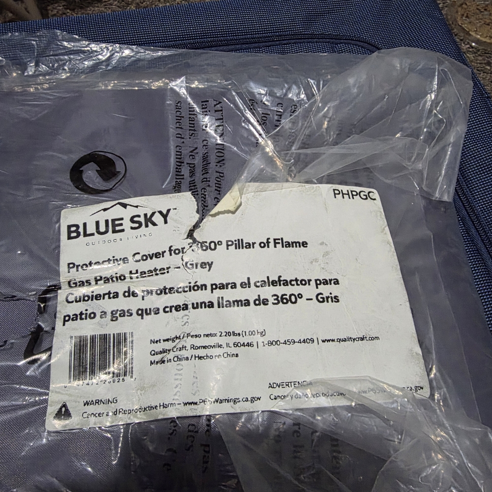 Blue Sky Protective Cover for 360° Pillar of Flame - Grey